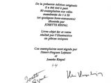 the back of a signed document with a picture of a man holding a tennis racquet