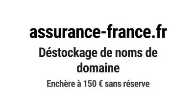 Nom de domaine assurance-france.