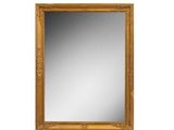 an image of a gold framed mirror on a white surface