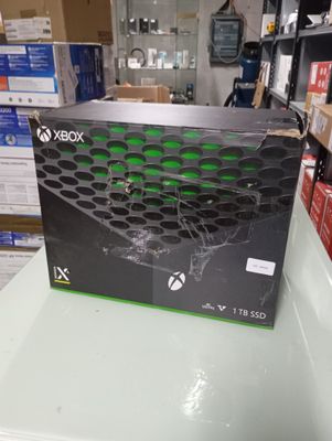 the box is open on the table in the store