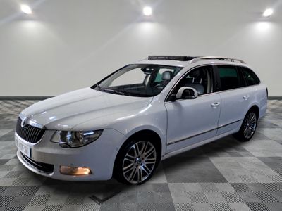 a picture of a white car that is parked in a garage