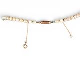 pearl necklace with gold clasp and chain