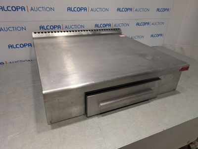 an image of a stainless steel pizza oven on a counter