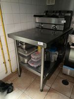 Table inox double plateaux