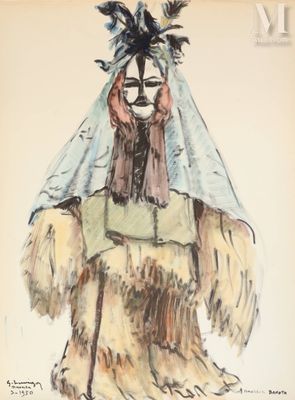 une image représentant le dessin d'une personne en costume