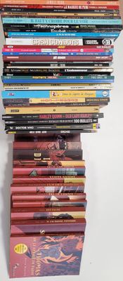 Carton de 41 bandes dessinées diverses, dont éditions Les Hu…