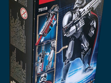 a box of lego star wars action figures on a blue background