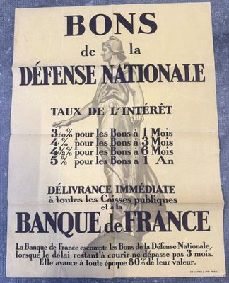 an old french poster with a woman holding a sword on it