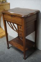 Table à couture Art nouveau - chêne - plateau rabattable ave… (photo 3)