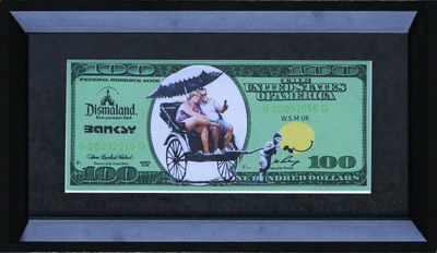 a picture of a picture of a man in a carriage on a $ 100 bill