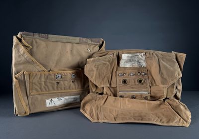 pair of wwii ' s us army canvas messenger bags