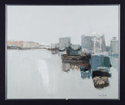 Arthur VAN HECKE (1924-2003). "Marine", huile sur toile, sig… - Photo 1