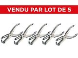 six paires de pinces portant la mention « vendu par lot de 5 »