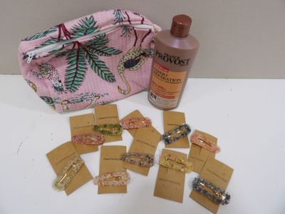 CHEVEUX : Lot de x10 barrettes artisanales florales avec 1 g…