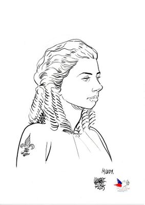 Laurent Bidot - "La fleur de lys" - Dessin original sur feui…