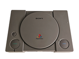 a sony playstation game system on a white background