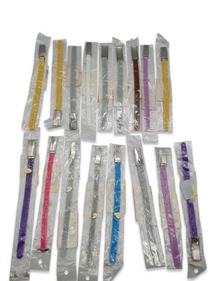 a lot of different colors of tape on a white background