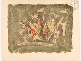 drawing of a group of people in a field of grass