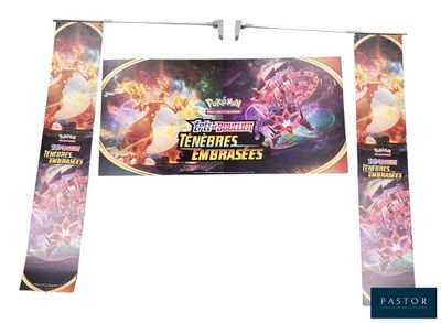 une bannière sur laquelle figure l'image d'un dragon
