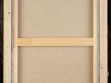 a painting of a wooden easel with a painting on it