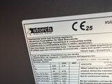 a label on the back of a machine that says storch