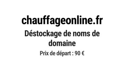Nom de domaine chauffageonline.
