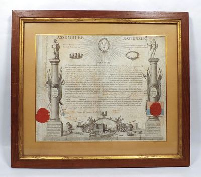 (Manuscrit) - BREVET DE VAINQUEUR DE LA BASTILLE. 19 juin 1790.