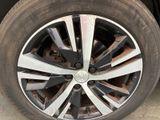 a close up view of a tire on a car