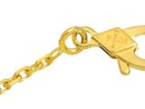 gold plated key chain with a lock on a white background