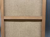 a painting of a wooden frame with a brown background