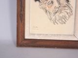 a picture of a painting of a man with a beard