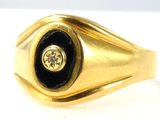 an image of a gold ring with a diamond on top of it