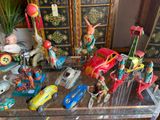 a table with a lot of toys on it