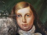 painting of a young girl with a cat in her lap