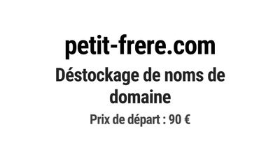 Nom de domaine petit-frere.com.