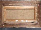 an old picture of a picture frame hanging on a wall