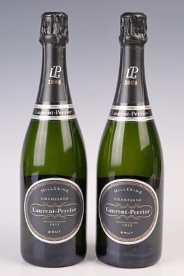 lot de deux bouteilles de Laurent-Perrier Brut - vin mousseux brut