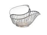 an image of a metal basket with a mirror in it