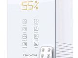 une image représentant un appareil électronique blanc muni d'une télécommande