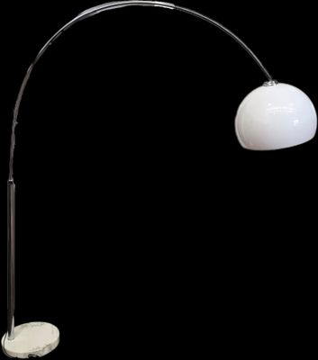 Lampadaire arc en métal chromé télescopique « Space âge » ab…
