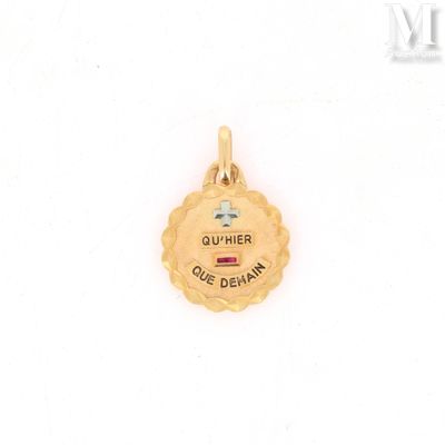 an image of a gold charm with the words, owner of department