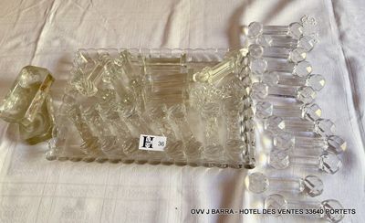 Ensemble de verrerie comprenant un plateau en cristal Baccar…