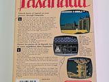 the back cover of a book with a picture of a castle in the background