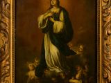 a painting of a woman holding a child in her arms