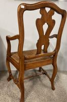 Paire de fauteuils à bras en bois fruitier, le dossier ajour… (photo 5)