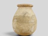 an old vase that is sitting on a table