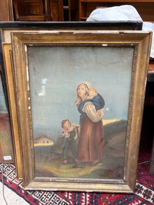 Femme et enfant, impression sur papier 46 x 34 cm