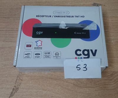 Récepteur-enregistreur TNT - CGV - ETIMO FP-2 - DVB-T2 HEVC …