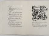 an open book with a picture of a farm scene on it