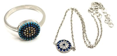 SWAROVSKI - Bague et bracelet assortis en argent 925 ml orné…